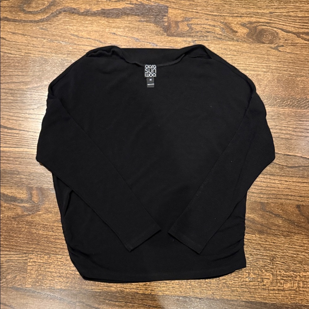 CLARA SUNWOO Black Crewneck Sweater